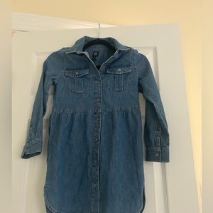 Girls denim dress.  Never worn.  Size medium.